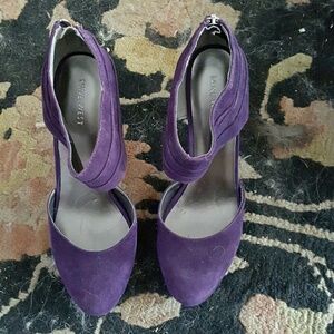 Nine West purple leather heels, NWT.  7.5.